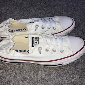 Converse White low rise sneakers
